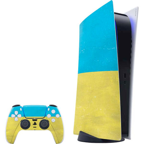 Ukraine Flag Distressed PS5 Digital Edition Bundle Skin